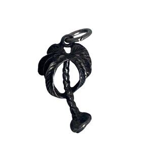 Sterling Silver Palm Tree Pendant Charm Beach Theme Tropical Jewelry 1/2 Inch